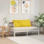 vidaXL Μαξιλάρι Πλάτης Απαλό Κίτρινο 120 x 19 x 50 εκ ύφασμα