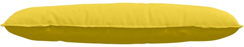 vidaXL Μαξιλάρι Πλάτης Απαλό Κίτρινο 120 x 19 x 50 εκ ύφασμα