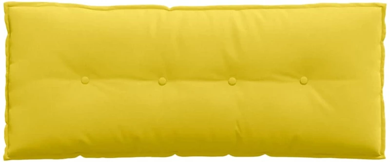 vidaXL Μαξιλάρι Πλάτης Απαλό Κίτρινο 120 x 19 x 50 εκ ύφασμα