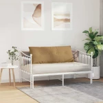vidaXL Μαξιλάρι Πλάτης Καφέ 120 x 50 cm Υφασμάτινο Κορντουρά