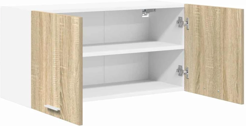 vidaXL Κρεμαστό ντουλάπι με πόρτα Riga Δρύς Sonoma 80 x 31 x 40 εκ