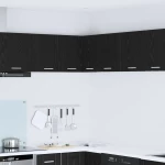 vidaXL Κρεμαστό ντουλάπι Riga Μαύρος Δρυς και Λευκό 57 x 57 x 40 εκ.