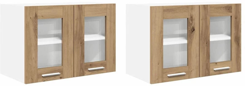 vidaXL Κρεμαστό ντουλάπι Riga 2 pcs Artisan Oak 60 x 31 x 40 εκ