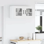 vidaXL Κρεμαστό ντουλάπι κουζίνας με ράφι 2 pcs Λευκό 40 x 31 x 40 εκ.