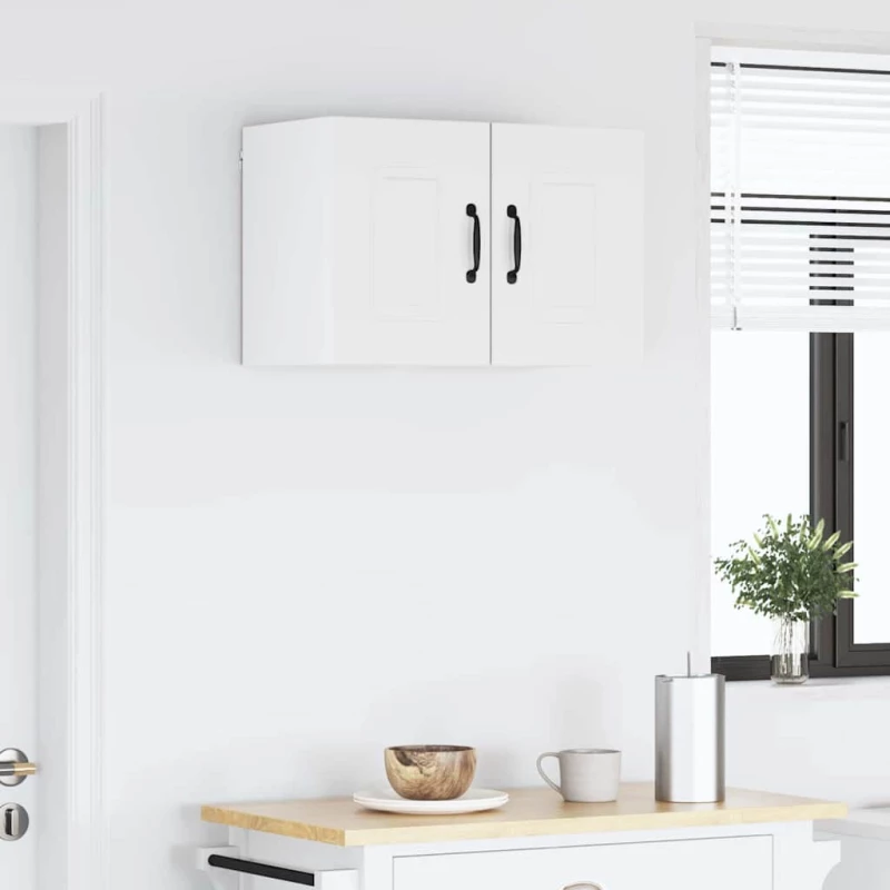 vidaXL Κρεμαστό ντουλάπι κουζίνας με ράφι 2 pcs Λευκό 30 x 31 x 40 εκ.