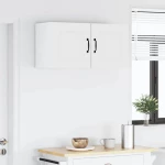 vidaXL Κρεμαστό ντουλάπι κουζίνας με ράφι 2 pcs Λευκό 40 x 31 x 40 εκ.