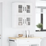 vidaXL Κρεμαστό ντουλάπι κουζίνας με ράφι 2 pcs Λευκό 60 x 31 x 40 εκ