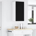 vidaXL Κρεμαστό ντουλάπι κουζίνας με ράφι Μαύρο 50 x 31 x 80 εκ.