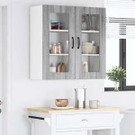 vidaXL Κρεμαστό ντουλάπι κουζίνας Γκρίζο Σονομα 80 x 31 x 80 εκ.