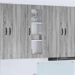 vidaXL Κρεμαστό ντουλάπι κουζίνας Γκρίζο Σονομα 40 x 31 x 100 εκ.