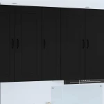 vidaXL Κρεμαστό ντουλάπι κουζίνας με ράφι Μαύρο 30 x 31 x 100 εκ.