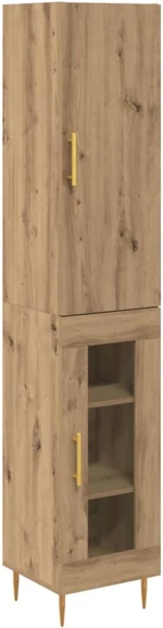 vidaXL Highboard 2 pcs Artisan Oak Επεξεργασμένο ξύλο
