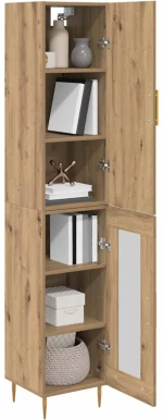 vidaXL Highboard 2 pcs Artisan Oak Επεξεργασμένο ξύλο