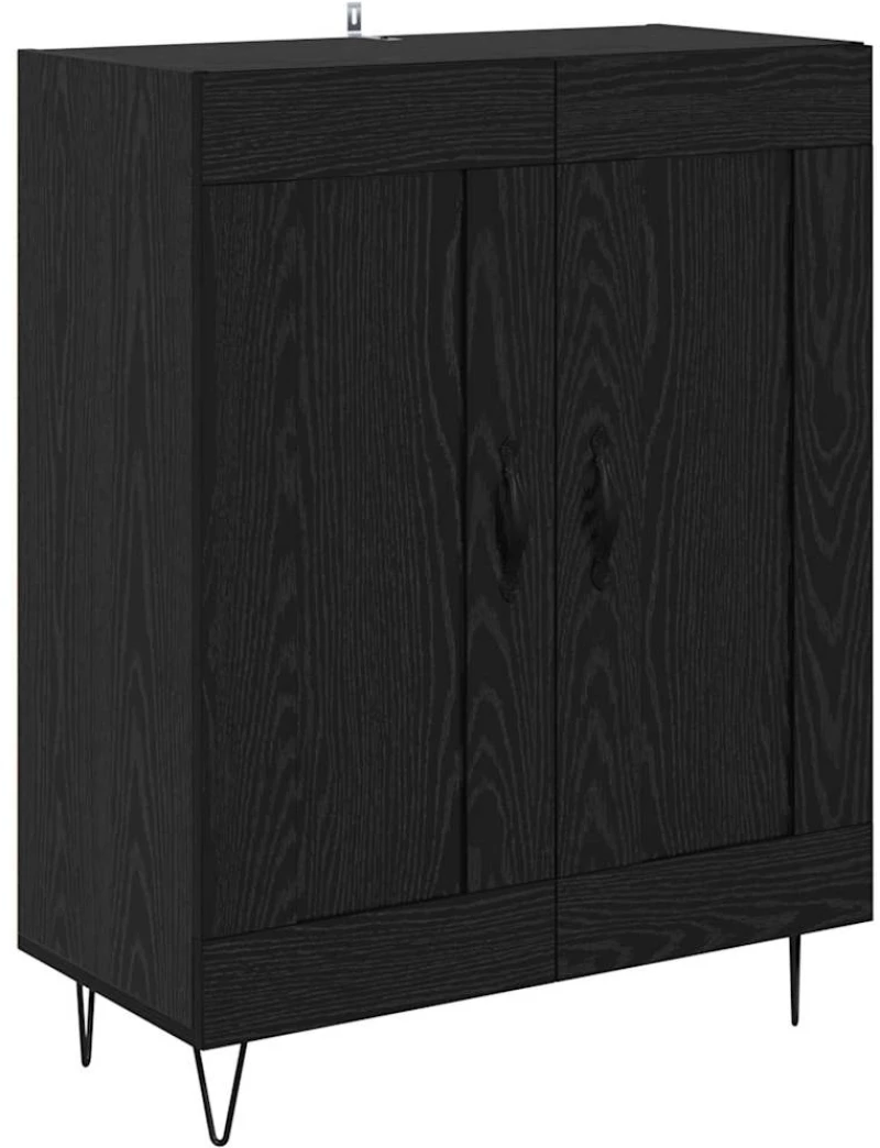 vidaXL Highboard Μαύρη Οξυά 69,5 x 34 x 180 εκ. Επεξεργασμένο ξύλο