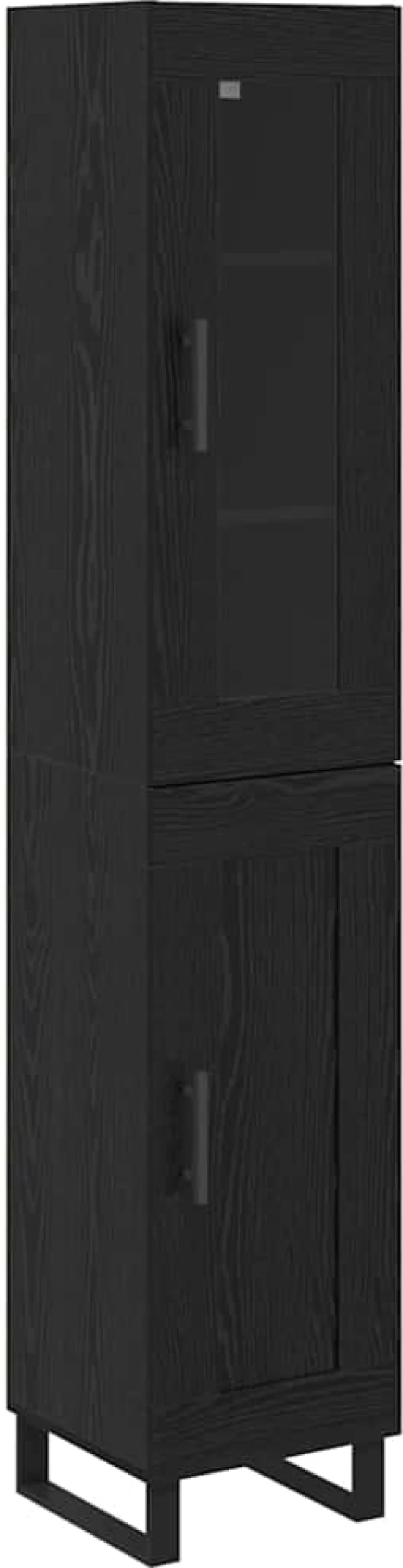 vidaXL Highboard Μαύρη Οξυά 69,5 x 34 x 180 εκ. Επεξεργασμένο ξύλο