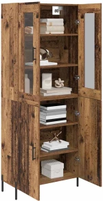 vidaXL Highboard Παλιό Ξύλο 69,5 x 34 x 180 εκ. Επεξεργασμένο ξύλο