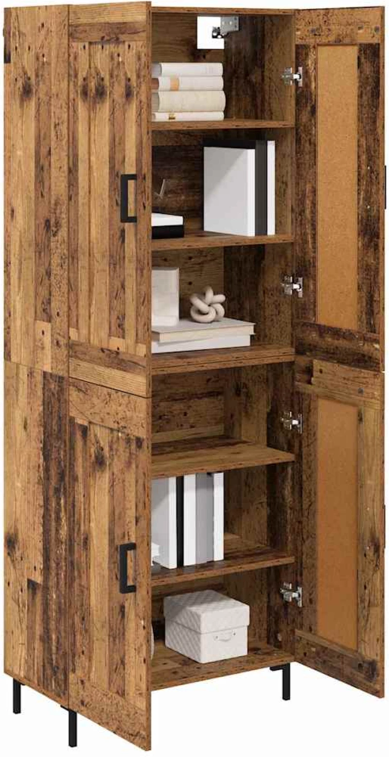 vidaXL Highboard 2 pcs Παλιό Ξύλο Επεξεργασμένο ξύλο