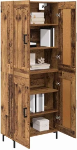 vidaXL Highboard 2 pcs Παλιό Ξύλο Επεξεργασμένο ξύλο
