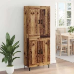 vidaXL Highboard 2 pcs Παλιό Ξύλο Επεξεργασμένο ξύλο