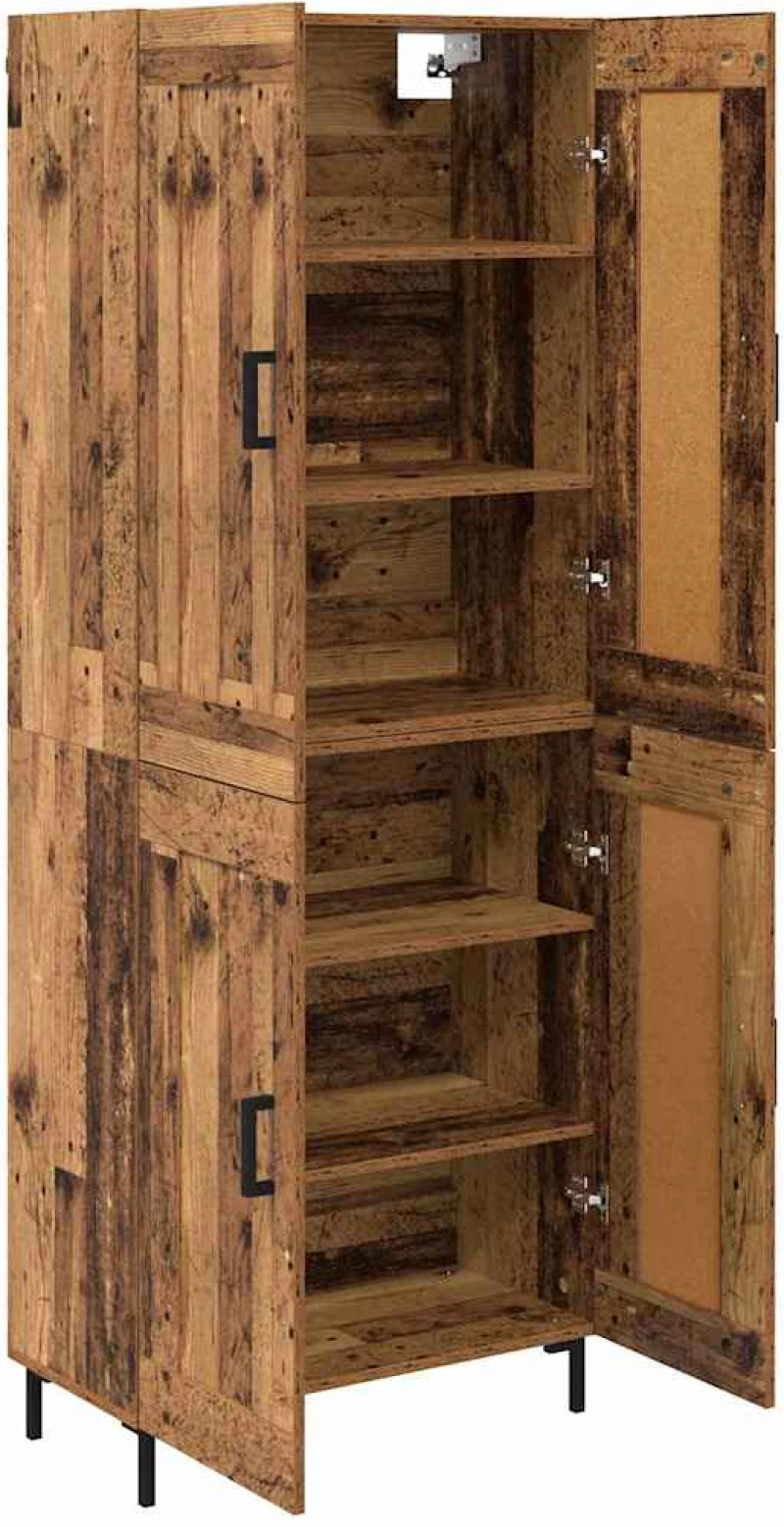 vidaXL Highboard 2 pcs Παλιό Ξύλο Επεξεργασμένο ξύλο