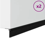 vidaXL Αυτοκόλλητες σφραγίδες πόρτας 2 pcs Μαύρο 100 cm