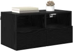 vidaXL Βάσεις τηλεόρασης Επιτοίχιο 2 pcs Μαύρη Οξυά 60 x 30 x 30 cm