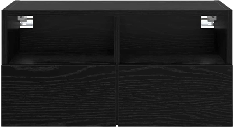 vidaXL Βάσεις τηλεόρασης Επιτοίχιο 2 pcs Μαύρη Οξυά 60 x 30 x 30 cm