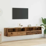 vidaXL Βάσεις τηλεόρασης Επιτοίχιο 2 pcs Παλιό Ξύλο 80 x 30 x 30 εκ