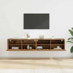 vidaXL Βάσεις τηλεόρασης Επιτοίχιο 2 pcs Παλιό Ξύλο 80 x 30 x 30 εκ