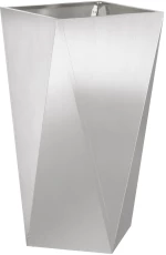vidaXL Γλάστρα 2 pcs Ασημί 40 x 40 x 75 cm Ανοξείδωτο ατσάλι