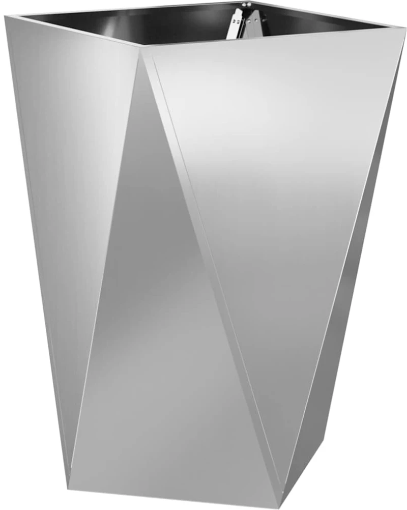 vidaXL Γλάστρα Ασημί 50 x 50 x 75 cm Επικαλυμμένος Χάλυβας