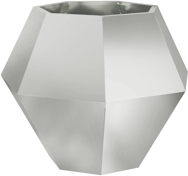 vidaXL Γλάστρα Ασημί 75 x 75 x 60 εκ Επικαλυμμένος Χάλυβας
