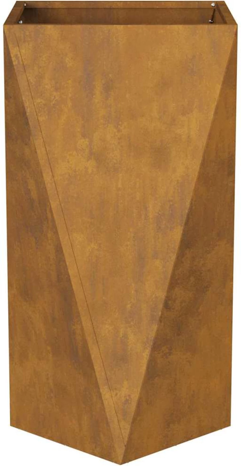 vidaXL Γλάστρα Σκ rusty 40 x 40 x 75 cm Ατσάλι Σκληρυθέν στον Αέρα