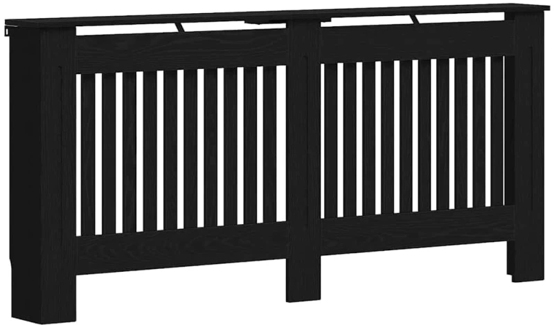 vidaXL Καπάκι Καλοριφέρ Μαύρη Οξυά 172 x 19 x 81,5 cm