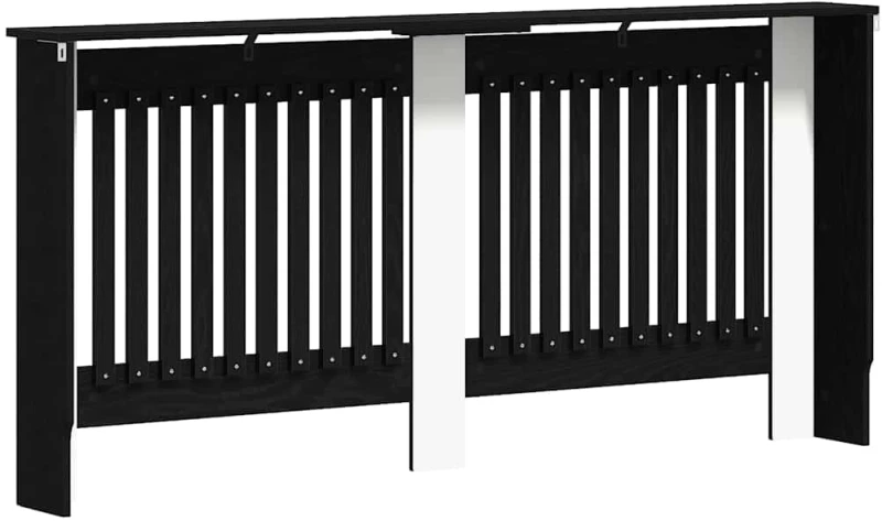 vidaXL Καπάκι Καλοριφέρ Μαύρη Οξυά 172 x 19 x 81,5 cm