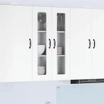 vidaXL Κρεμαστό ντουλάπι κουζίνας με ράφι Λευκό 60 x 31 x 100 εκ.