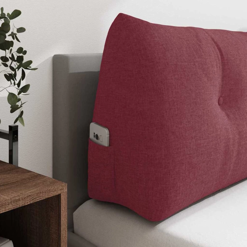 vidaXL Μαξιλάρι Πλάτης Κόκκινο 120 x 24 x 50 εκ ύφασμα