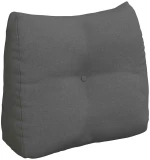 vidaXL Μαξιλάρι Πλάτης Σκούρο Γκρι 60 x 24 x 50 εκ ύφασμα
