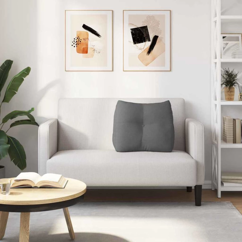 vidaXL Μαξιλάρι Πλάτης Σκούρο Γκρι 60 x 24 x 50 εκ ύφασμα