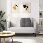 vidaXL Μαξιλάρι Πλάτης Σκούρο Γκρι 60 x 24 x 50 εκ ύφασμα