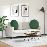 vidaXL Μαξιλάρια καθισμάτων 2 pcs Σκούρο Πράσινο Ø 60 cm
