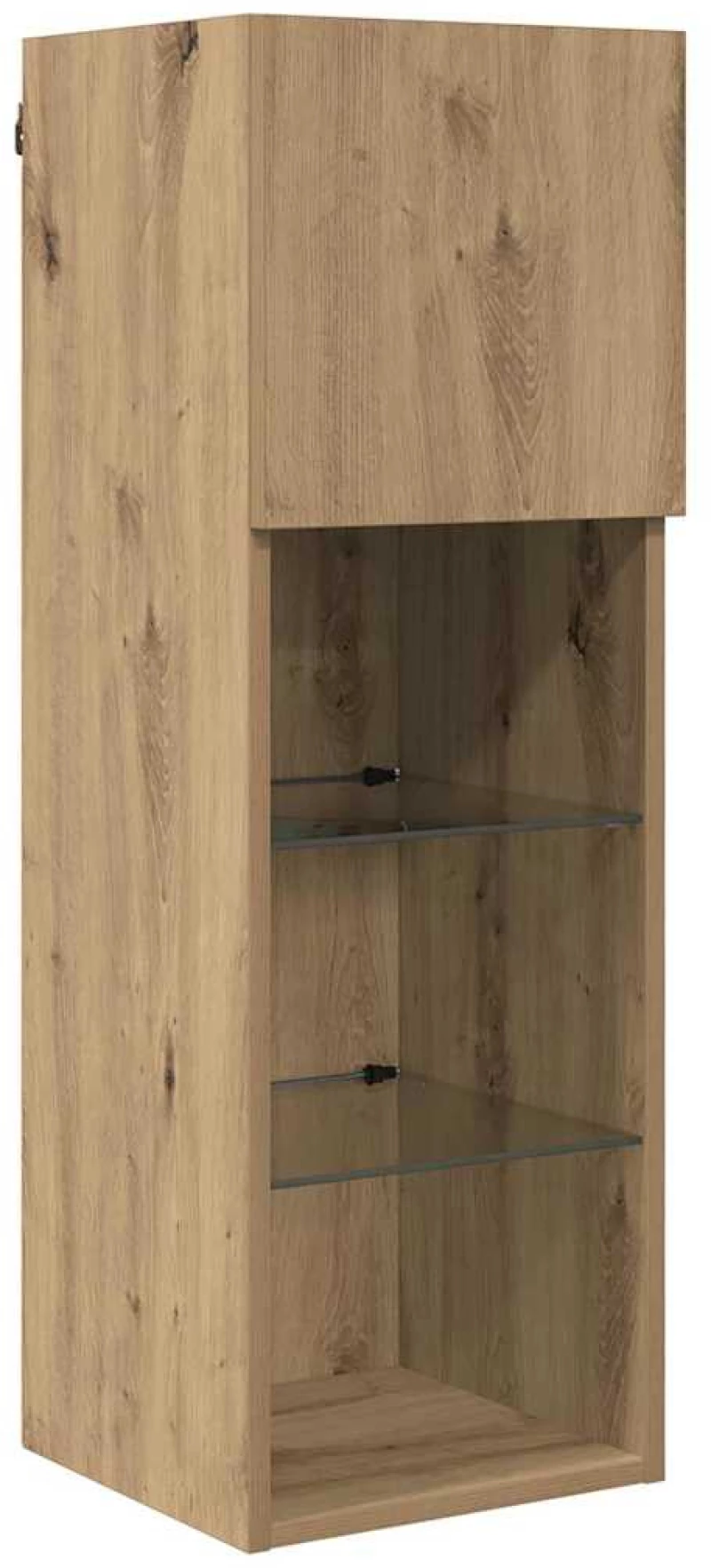 vidaXL Μονάδες Τοίχου Τηλεόρασης 5 pcs Μαύρη Οξυά 60 x 30 x 30 cm