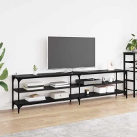 vidaXL Ντουλάπι TV Μαύρη Οξυά 200 x 30 x 50 cm