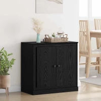 vidaXL Πλαϊνό γραφείο Μαύρη Οξυά 70 x 35,5 x 67,5 εκ.