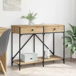 vidaXL Τραπέζι κονσόλας με συρτάρι Artisan Oak 100 x 39 x 78,5 εκ