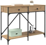 vidaXL Τραπέζι κονσόλας με συρτάρι Artisan Oak 100 x 39 x 78,5 εκ