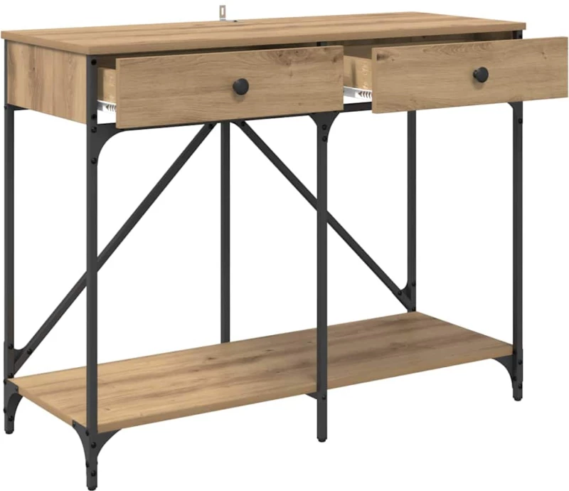 vidaXL Τραπέζι κονσόλας με συρτάρι Artisan Oak 100 x 39 x 78,5 εκ
