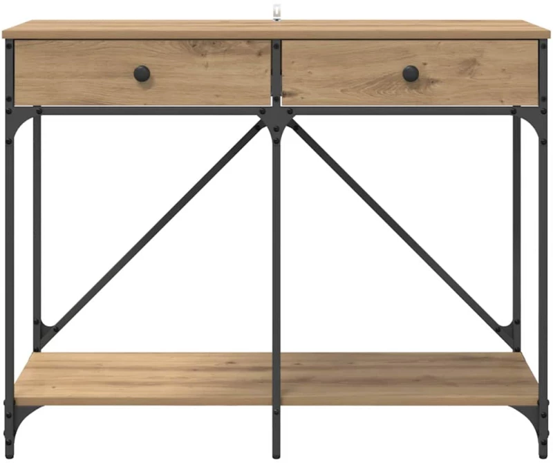 vidaXL Τραπέζι κονσόλας με συρτάρι Artisan Oak 100 x 39 x 78,5 εκ