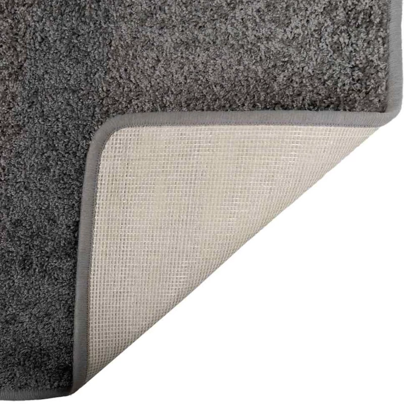 vidaXL Δερμάτινο Χαλί Γκρι 80 x 200 cm 100% Πολυπροπυλένιο Τούφτα