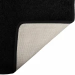 vidaXL Δερμάτινο Χαλί Μαύρο 100 x 100 cm 100% Πολυπροπυλένιο Τούφτα
